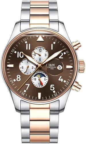 Waterproof basement Analog Watch MASTOPMen's High end Mechanical Watcher Business Stainless Steel Strap Sapphire Dress Wrist Watch Luminous Classic Calendar Window 
