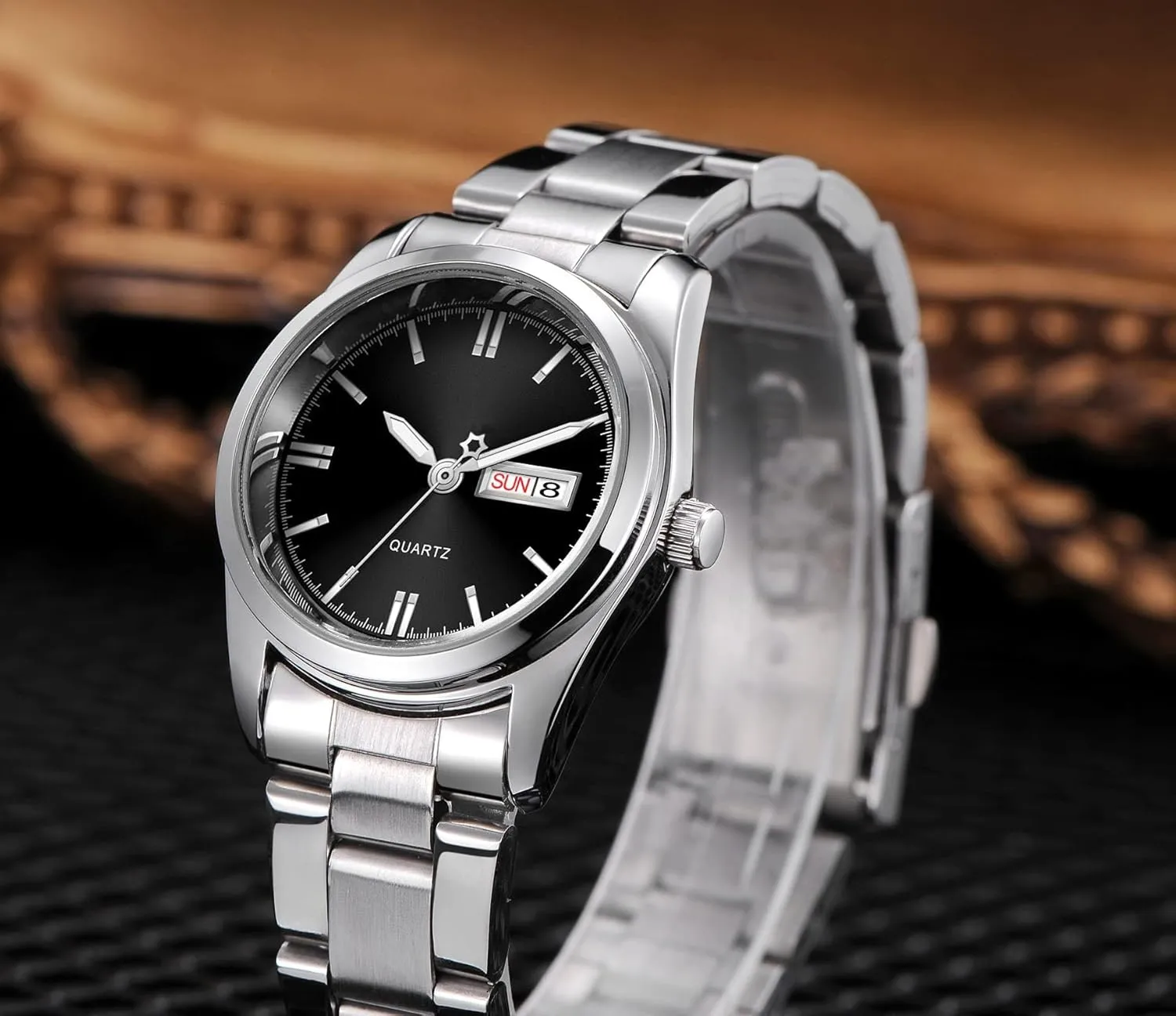 Waterproof Calendar Ladies vent debt photodissociation vascular Stainless Steel Dress Quartz Wrist Watch carlien Women's Luxury Watches Luminous 