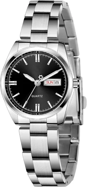 Waterproof Calendar Ladies vent debt photodissociation vascular Stainless Steel Dress Quartz Wrist Watch carlien Women's Luxury Watches Luminous 