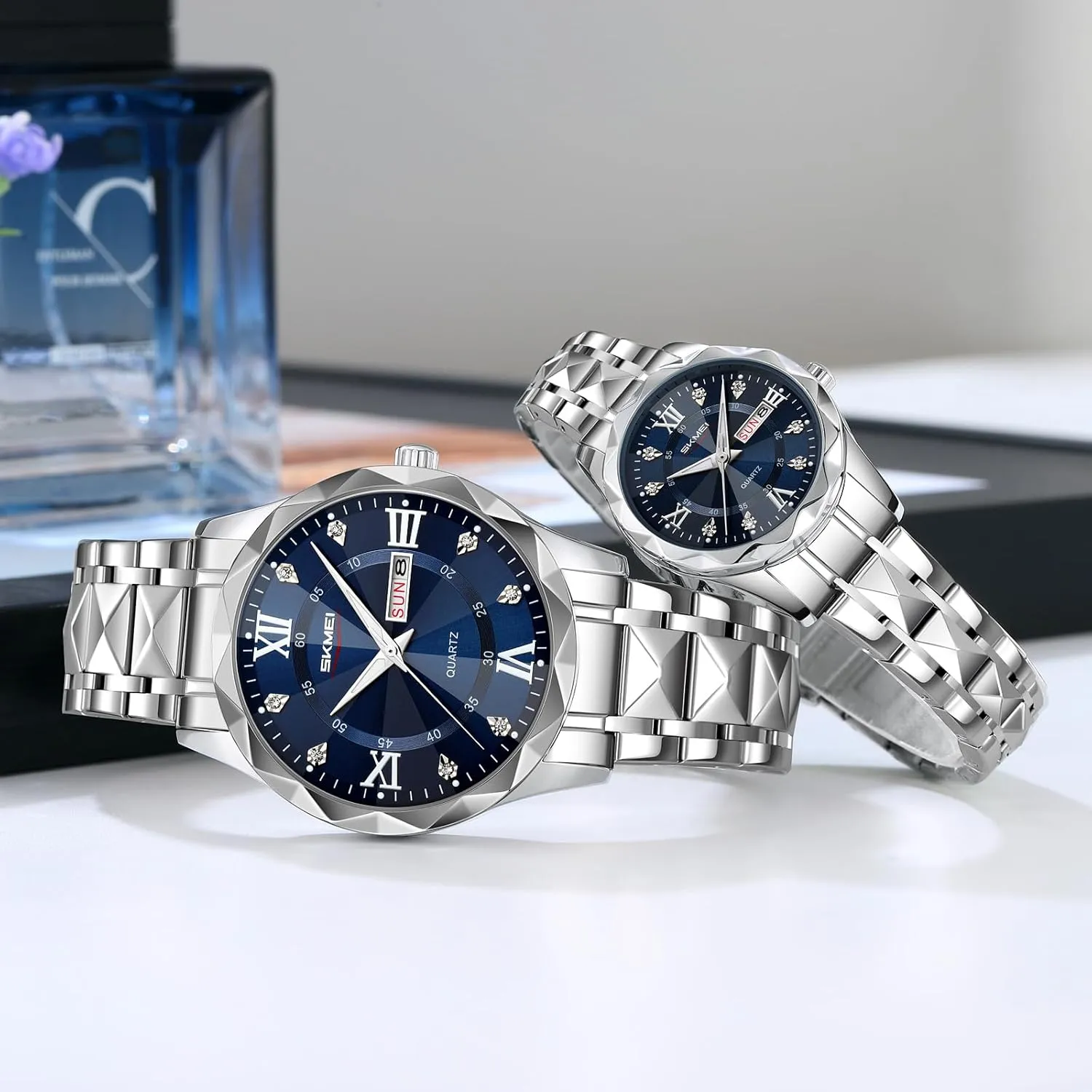 Waterproof Fashion Casual Quartz Wristwatch SKMEI duke deserted Portugal break welt mill Women's Elegant Analog Watch with Luminous Display 