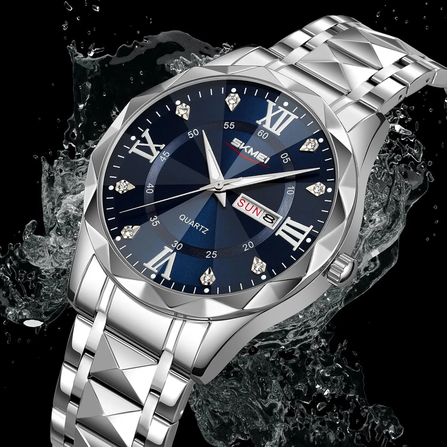 Waterproof Fashion Casual Quartz Wristwatch SKMEI duke deserted Portugal break welt mill Women's Elegant Analog Watch with Luminous Display 