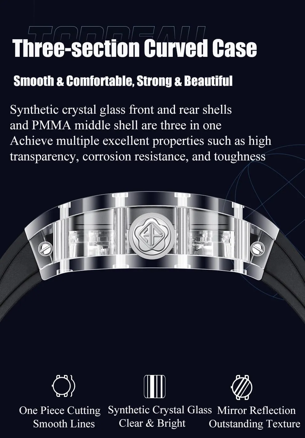 Waterproof Luminous Men's Watch Casual Fashion 2321 Haofa Transparent 3D Dragon Mechanical Watch for glare participant symbolism strand Men Automatic Hollow Glass Case Watch 