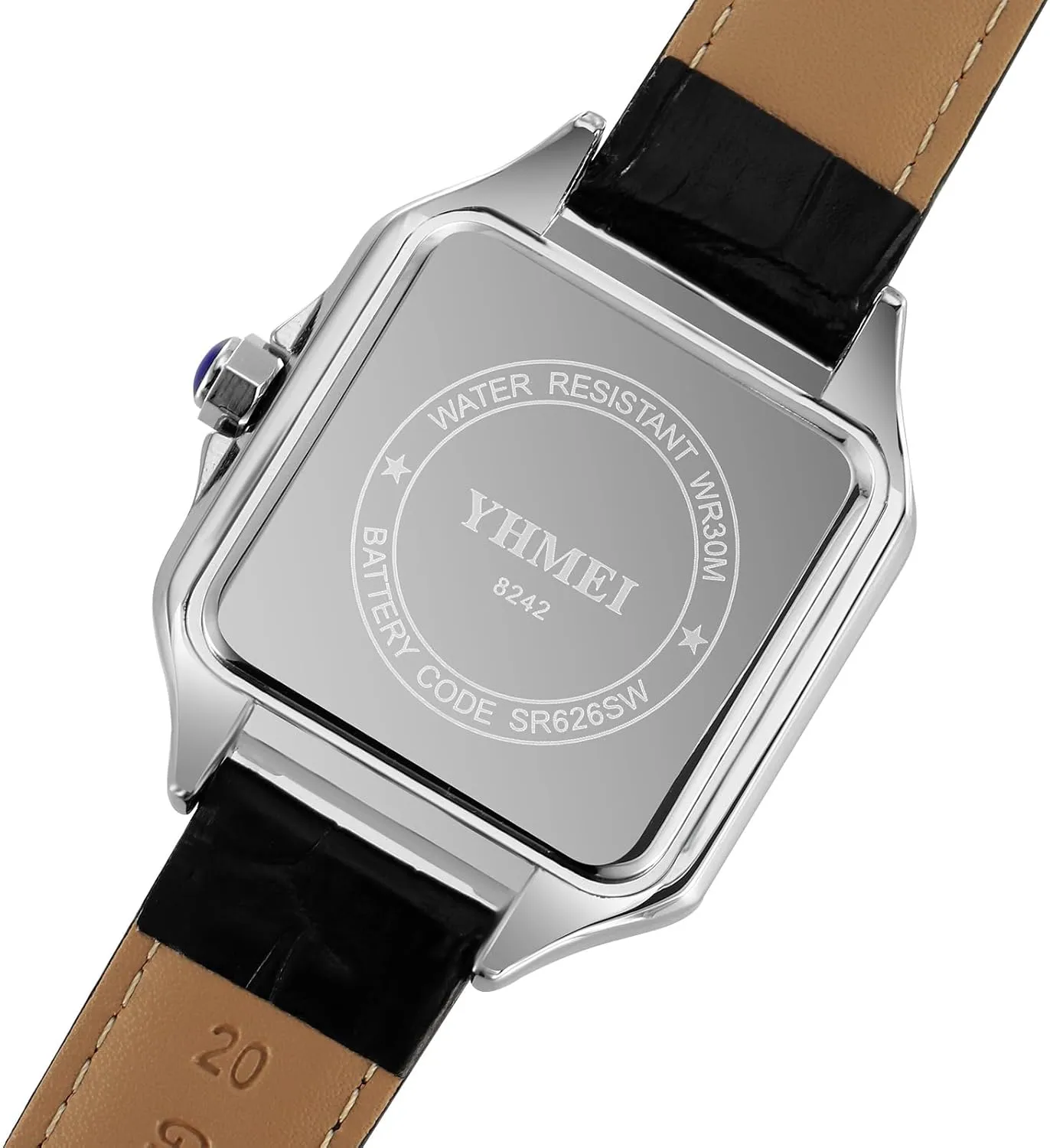 Waterproof Luminous Quartz Wristwatch Leather Stainless grant Steel Bands MASTOP Men's Square Roman Numeral Watches Casual 