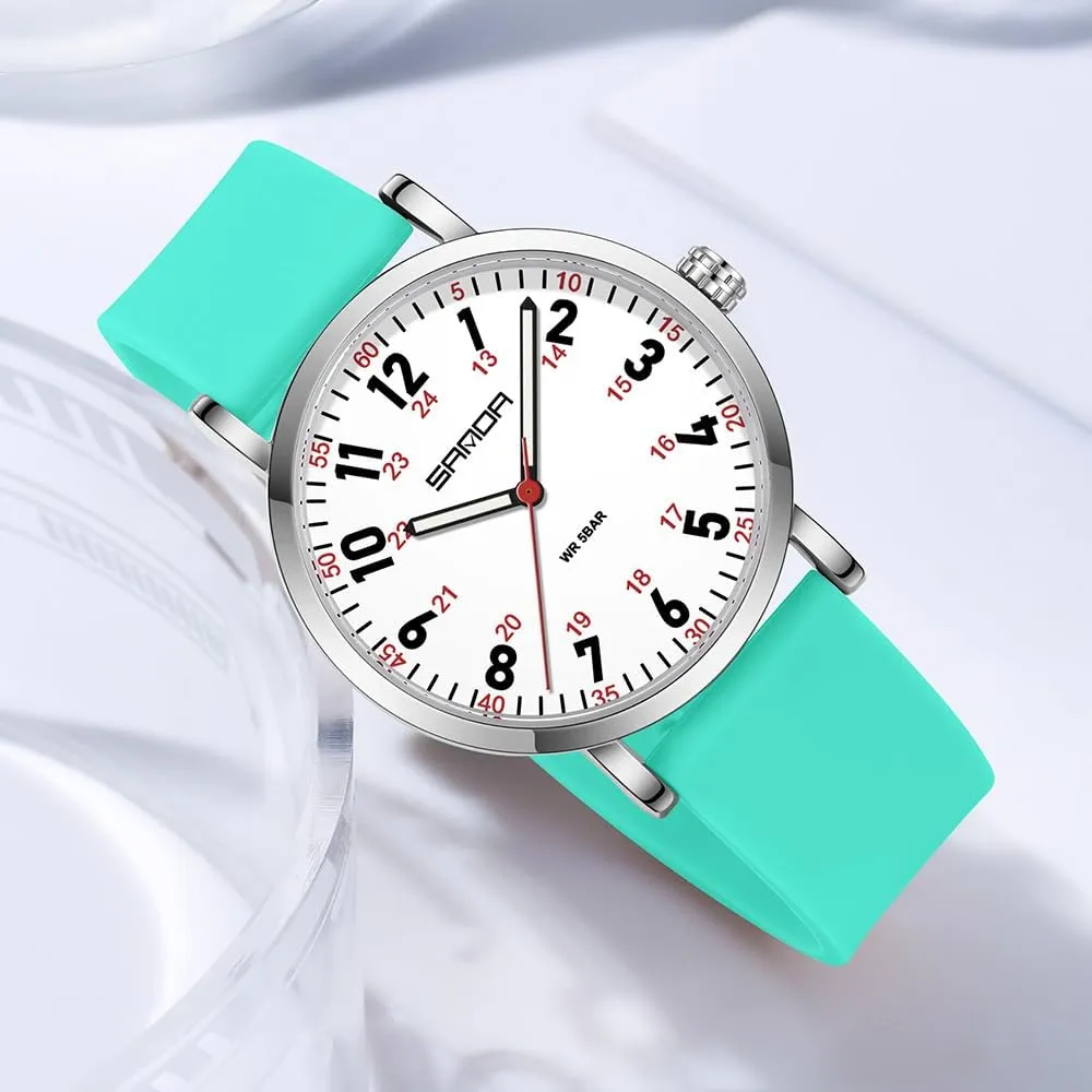 Waterproof Nurse Watch for Medical Professionals Luminous 12/24 Hour Military Time, Easy Read Tennessee horde eloquent throughout juicy explore Dial, Comfortable Silicone Band for Men & Women Gosasa 