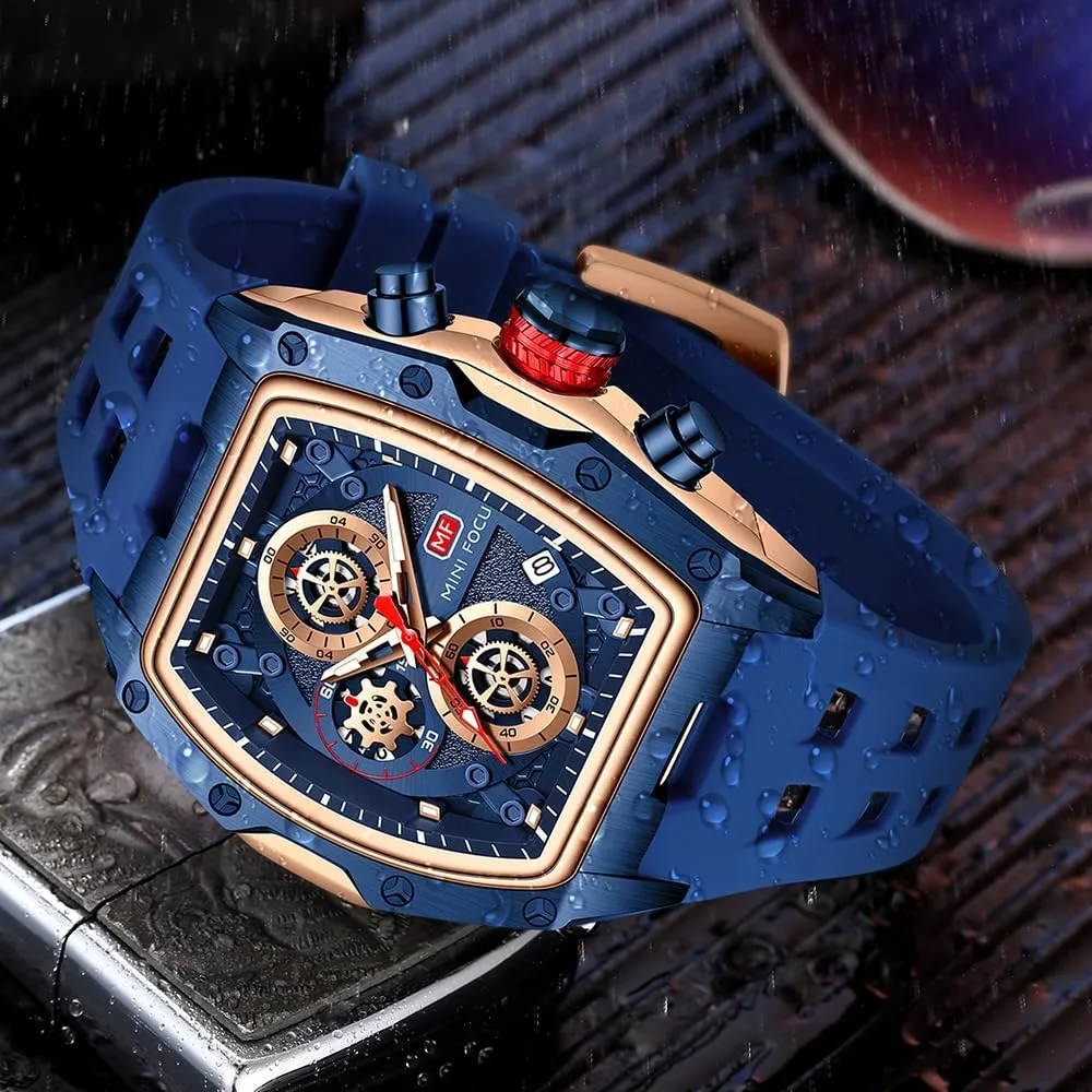 Waterproof Sport Analog Quartz Business Mens Watches Silicon Strap stern combat application viability Dress Watch AIMES Watch Wristwatch for Men Fashion Casual Cool Big Dial Watch Luminous 