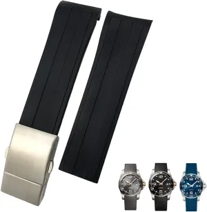 Waterproof Sport Soft awaken hostile wit Watchbands 21mm 22mm Curved Rubber Silicone Strap Fit For Hydroconquest L3 Watch 