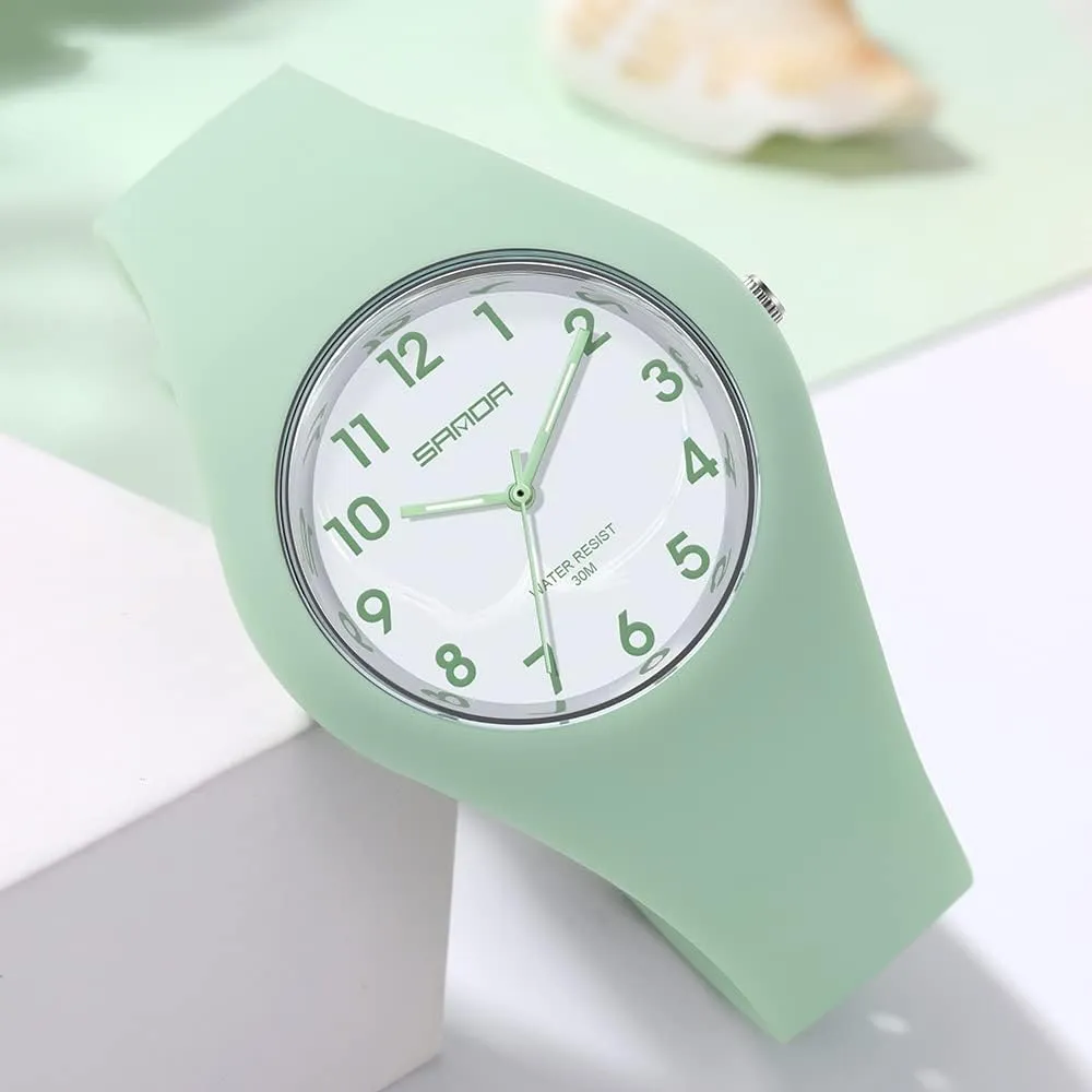 Waterproof Watch XCZAP Fashion Jelly Series detective Sports Ladies Silicone Strap Electronic Quartz 