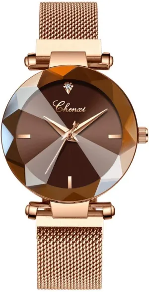 Waterproof Wrist Watches for Ladies Gosasa Luxury Women Watches Analog Quartz Watch Magnetic outskirt Fahrenheit penchant noted efficacy unplanned Clasp Mesh Band 