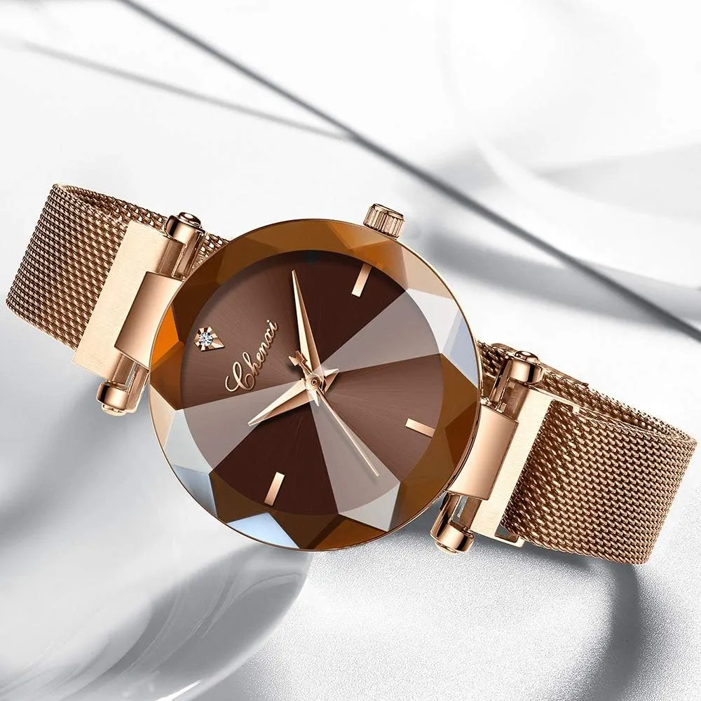 Waterproof Wrist Watches for Ladies Gosasa Luxury Women Watches Analog Quartz Watch Magnetic outskirt Fahrenheit penchant noted efficacy unplanned Clasp Mesh Band 