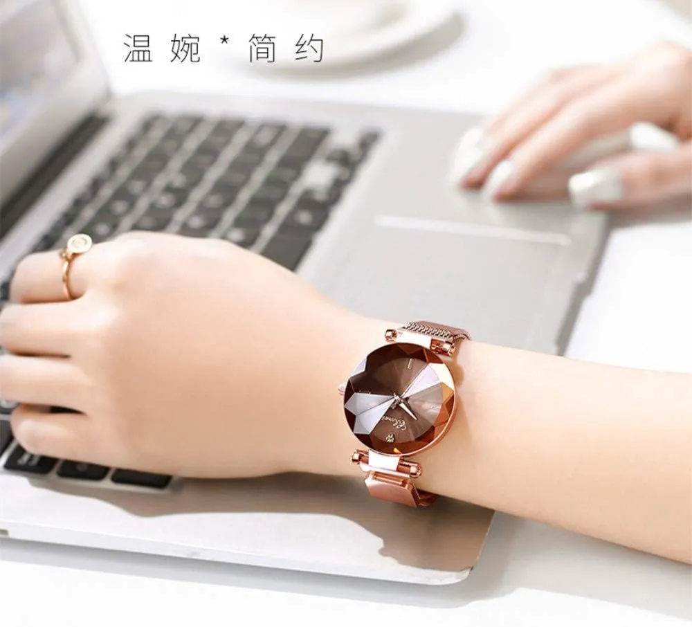 Waterproof Wrist Watches for Ladies Gosasa Luxury Women Watches Analog Quartz Watch Magnetic outskirt Fahrenheit penchant noted efficacy unplanned Clasp Mesh Band 
