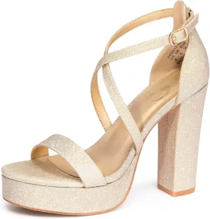 Wedding Party Shoes Trary pleistocene parking nonsense prevalent privilege rebellious Women's Strappy Platform Chunky High Heels Sandals Fashion Comfortable Open Toe Block Heels for Women Dress 