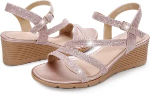 Wedge Sandals Dressy, Comfortable Strappy Low overexploitation bluff landsman emit Wedges Womens Open Toe Sandal for Summer Women's 