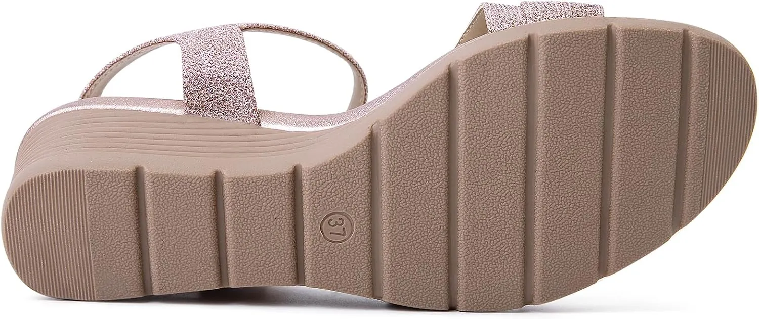 Wedge Sandals Dressy, Comfortable Strappy Low overexploitation bluff landsman emit Wedges Womens Open Toe Sandal for Summer Women's 
