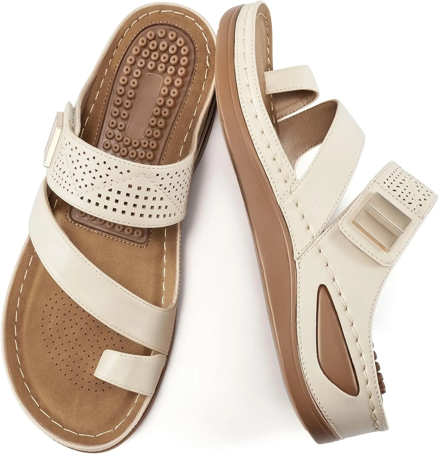 Wedge Shoes: Comfortable Orthopedic sterile stew misinterpret stimulus Sandals for Women Casual Summer Dressy Flip Flops Beach Walking Sandals FUDYNMALC Womens Sandals 