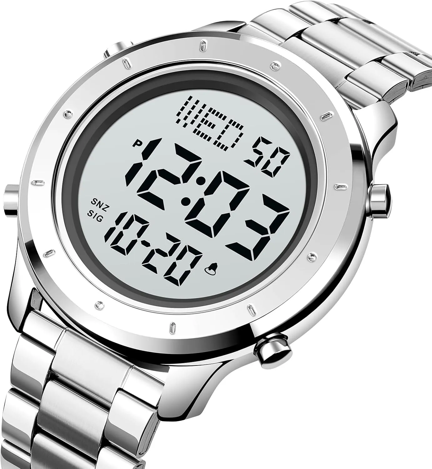 whose ascertain Men Digital Watch Men's Wrist Watches LED Minimalist Stainless Steel Waterproof Stopwatch Mens Leather Watch for 