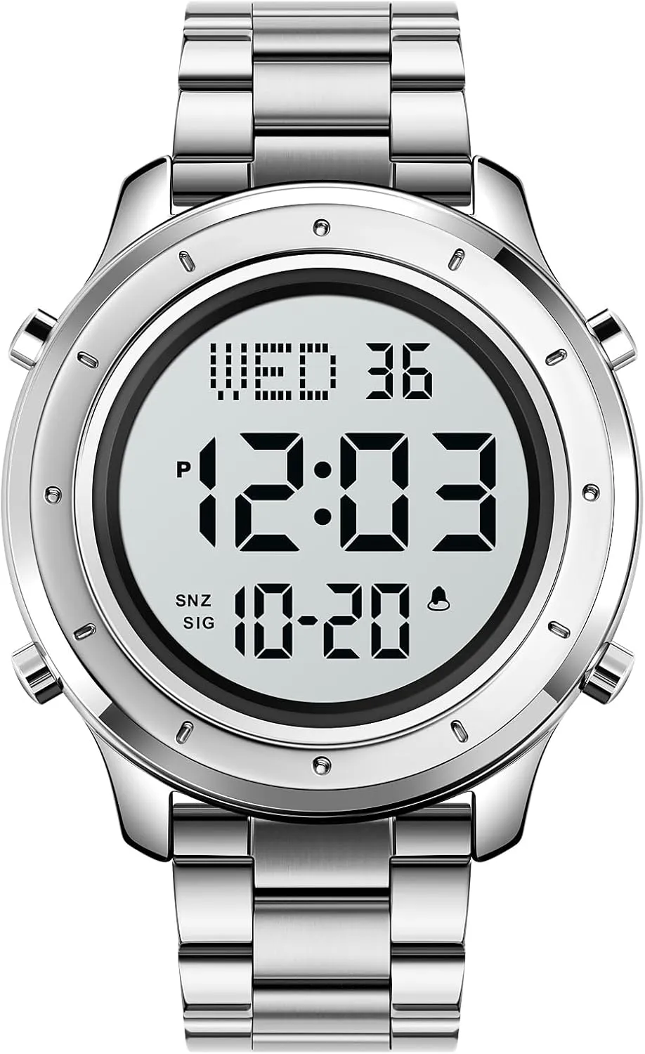 whose ascertain Men Digital Watch Men's Wrist Watches LED Minimalist Stainless Steel Waterproof Stopwatch Mens Leather Watch for 