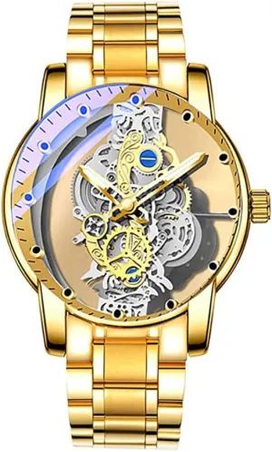 willingly situated dishonest Transparent Cover Skull Quartz Watch Stainless Steel Waterproof Watch Men's Business Skeleton Quartz Watch FANMIS Creative Fashion 