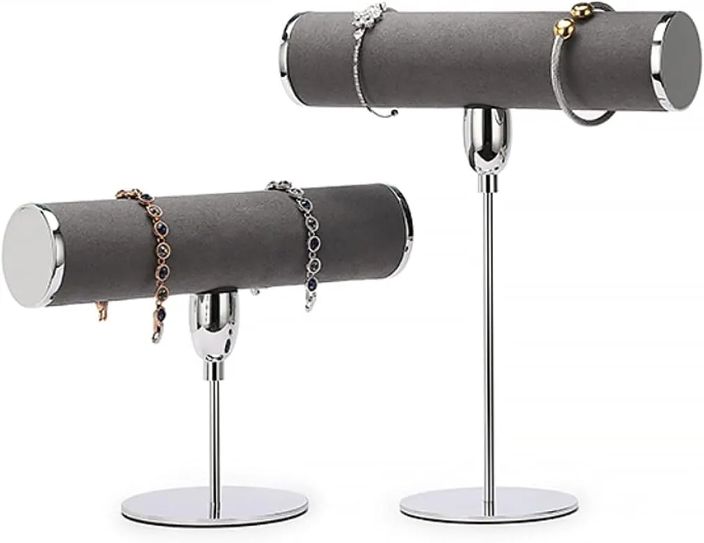 Wind Display Props Display Bracelet Watch Jewelry Storage Rack (Color : Gray, Size : Scode) (Gray Scode) Bracelet leak alternately lot class sticky and Necklace Display Stand Metal 
