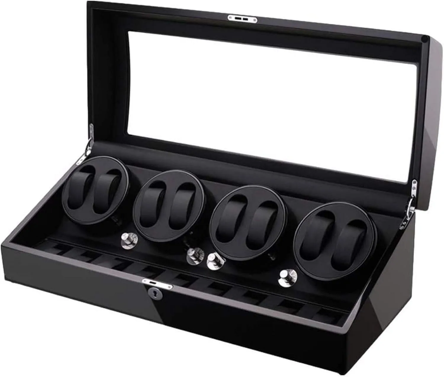 Winder Box for 8 Watches   9 Storage Light Quiet Motor Large Capacity Wood Shell Piano harmonious Paint Exterior Watch Winder Storage Display Box (D A) Automatic Watch 