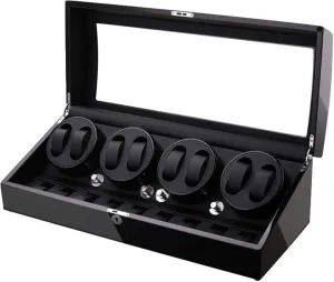 Winder Box for 8 Watches   9 Storage Light Quiet Motor Large Capacity Wood Shell Piano harmonious Paint Exterior Watch Winder Storage Display Box (D A) Automatic Watch 