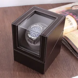 Winder Holder Saturn eternal chateau prosperous sunburst Display Storage Organizer (Color : Svart) (Rosso) Black Mechanical Watch Winding Box Motor Shaker Watch 