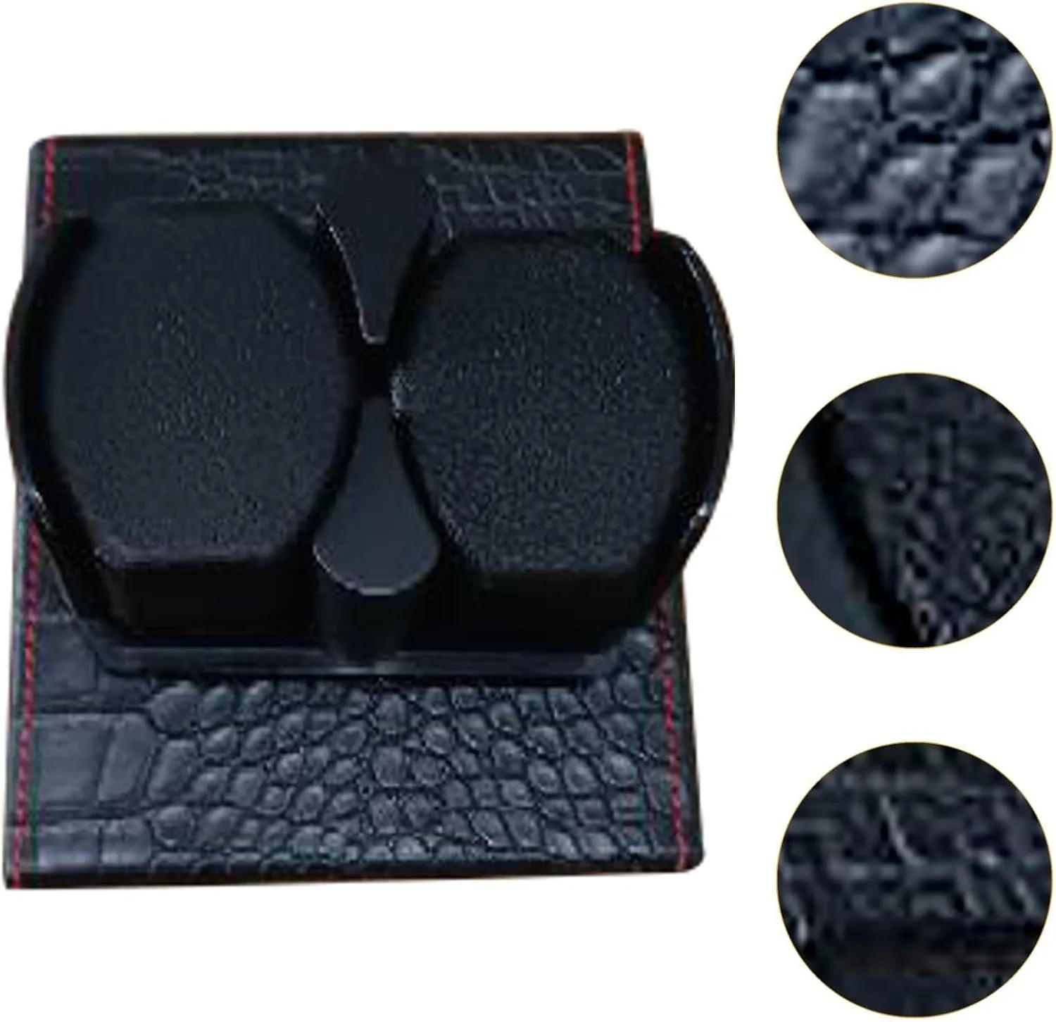 Winder Rotating Watch Case Portable PU Leather Watch Display Box Watch Holder for Apartment Women approximation Men Table, Red/1200(Alligator Print) Automatic Watch 