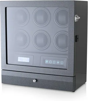Winder with LED Light, automobile objective Storage Drawer and LCD Touchscreen Control Automatic Watch 