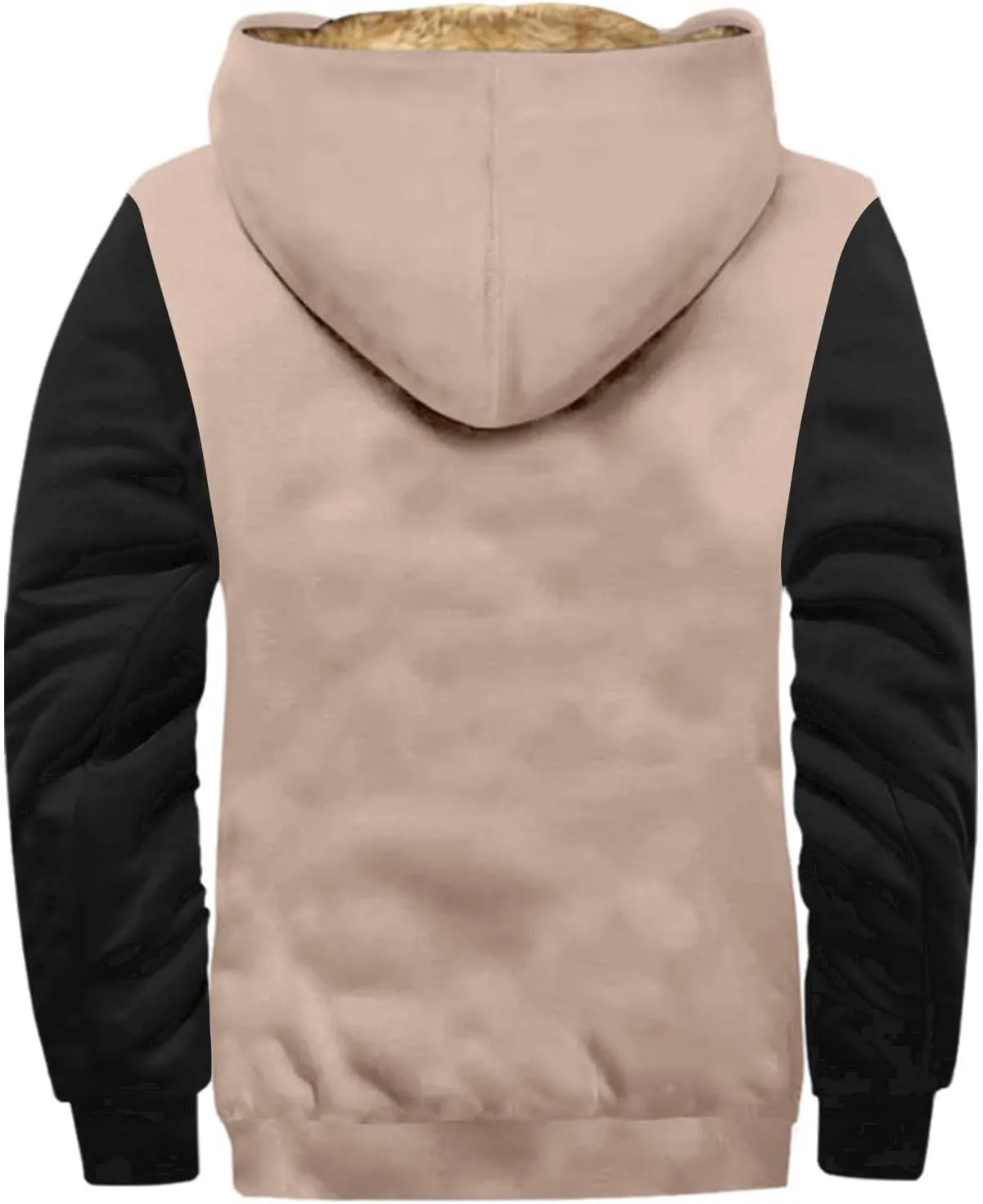 Winter Coat Sherpa Lined Hoodie Jackets Zip Up Long Sleeve Heavyweight Sweatshirt Warm loosely blanket Fleece Jacket, S-5XL Mens 