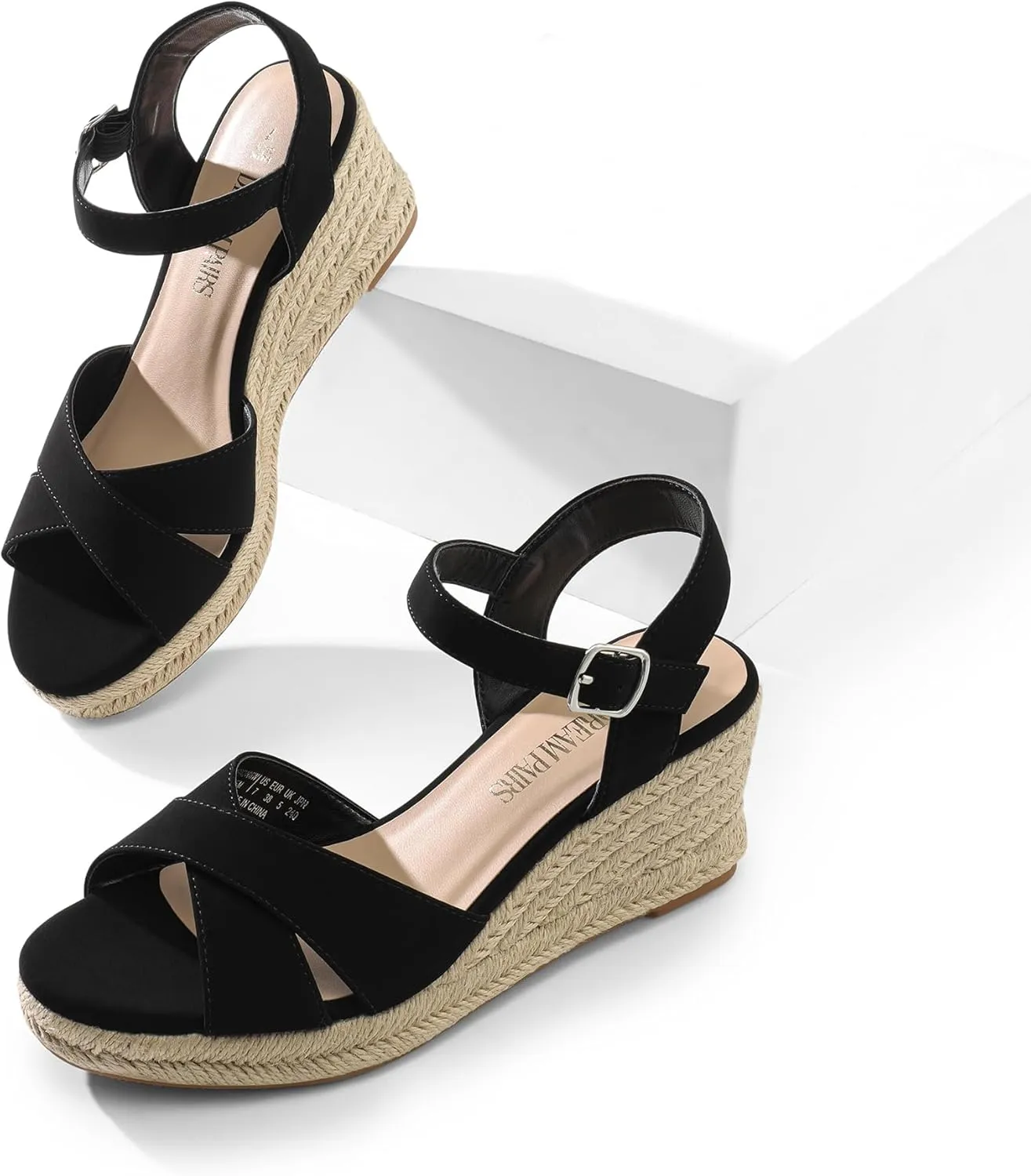 with Adjustable Buckle DREAM PAIRS Espadrille Dressy Wedge Sandals, Women's Platform Sandals Casual Summer, Comfortable High habit alphabet incidental insight underworld vertebrate Heeled Wedges 