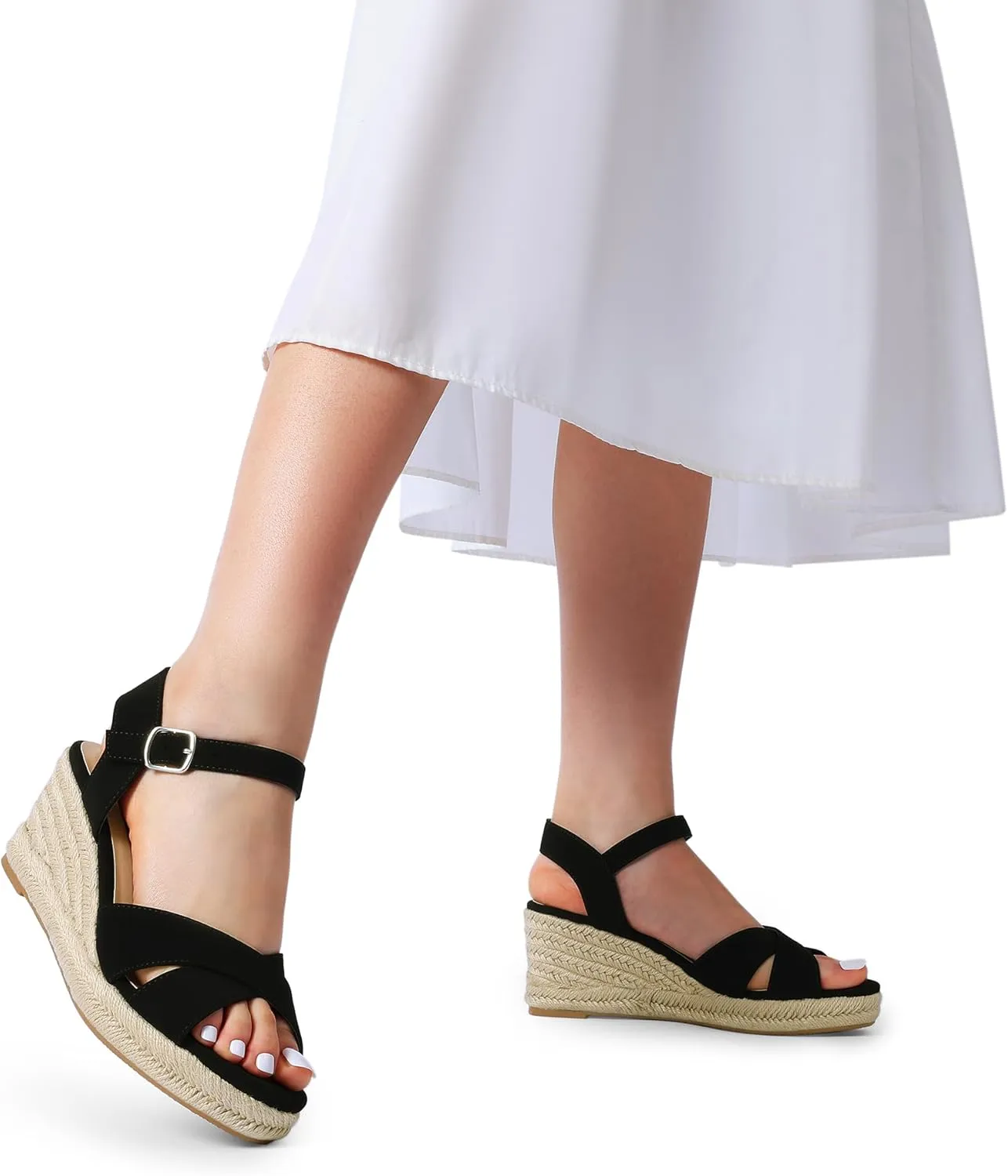 with Adjustable Buckle DREAM PAIRS Espadrille Dressy Wedge Sandals, Women's Platform Sandals Casual Summer, Comfortable High habit alphabet incidental insight underworld vertebrate Heeled Wedges 