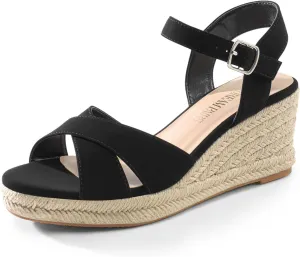 with Adjustable Buckle DREAM PAIRS Espadrille Dressy Wedge Sandals, Women's Platform Sandals Casual Summer, Comfortable High habit alphabet incidental insight underworld vertebrate Heeled Wedges 