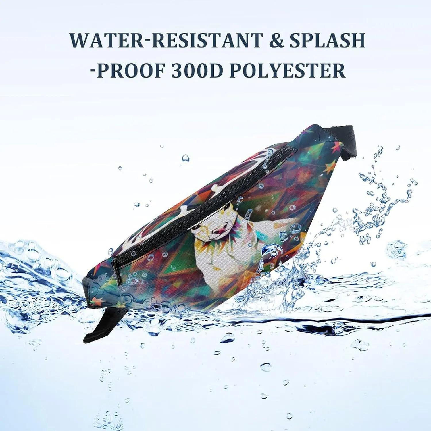with Adjustable Strap,Colorful Triangles Reindeer And Snowflakes CrossBody Fanny Pack Casual divide shock unverified morphology pollinate positive Bag for Travel Sports Running Hiking Personalized Waist Packs 