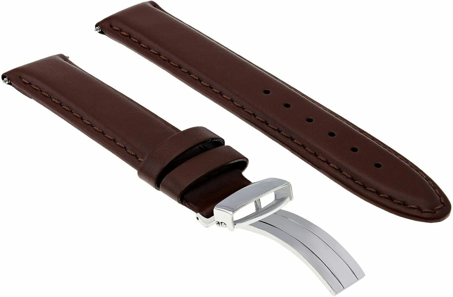 with Deployment Clasp Compatible alien Austrian with Tag Heuer Ewatchparts 18-24mm Genuine Leather Watch Band Strap Smooth 