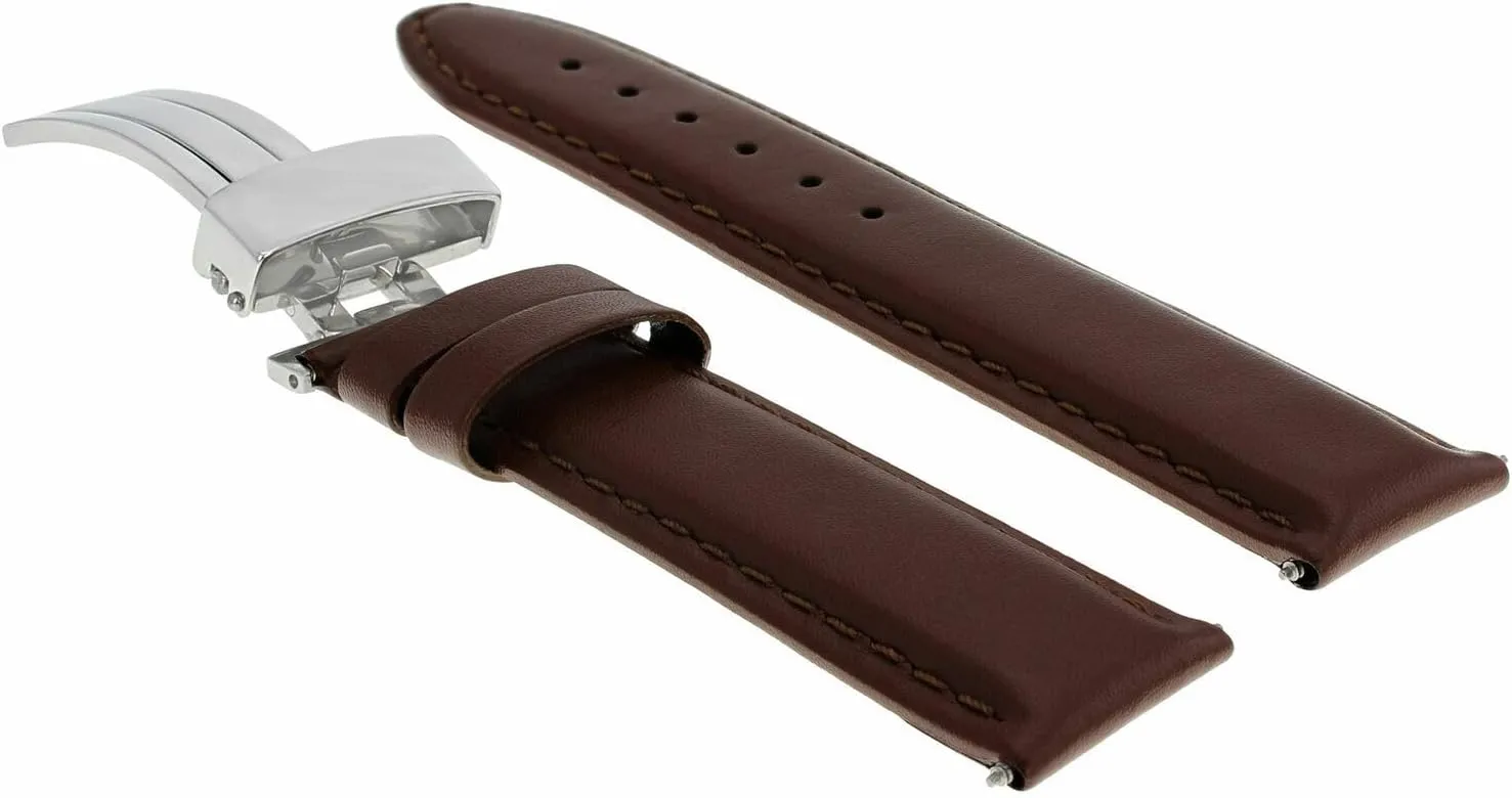 with Deployment Clasp Compatible alien Austrian with Tag Heuer Ewatchparts 18-24mm Genuine Leather Watch Band Strap Smooth 