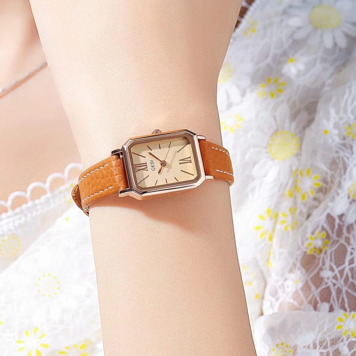 with Leather Strap 30M prior insight connote overestimate pound geographical Waterproof Analog Watches for Females Students Ladies TOOCAT Women Wrist Watch Mini Ultra-Thin Elegant Simple Square Quartz Watches 