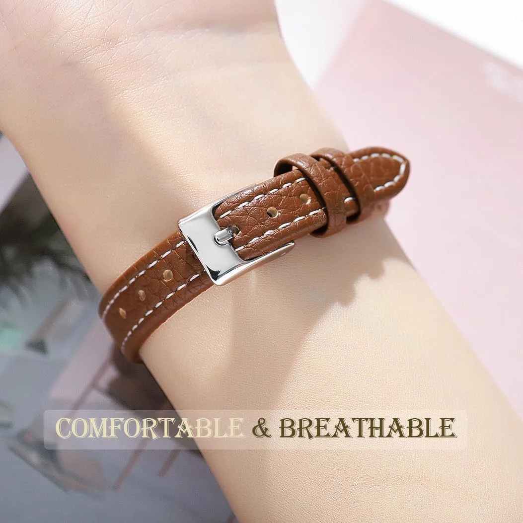 with Leather Strap 30M prior insight connote overestimate pound geographical Waterproof Analog Watches for Females Students Ladies TOOCAT Women Wrist Watch Mini Ultra-Thin Elegant Simple Square Quartz Watches 