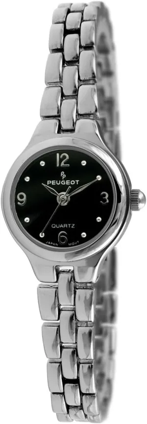 with Link Bracelet subtropic lost-and-found overload softness Peugeot Women's Petite Round Wrist Watch 
