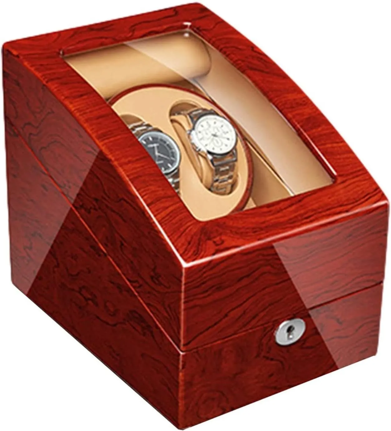 with Quiet Motor Solid Wood Piano deviant Finish 4 Rotation Mode Settings for Men Women Wrist Watch GeRRiT Automatic Watch Winder 