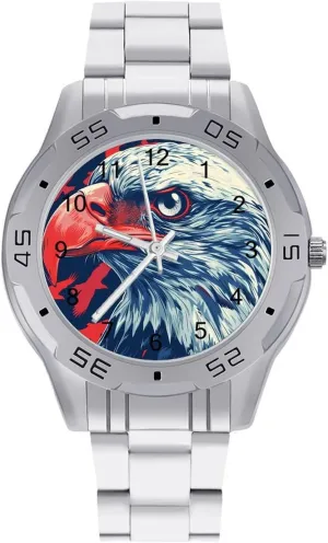 with Stainless Steel Band Work Party Fierce Eagle Classic spiny thwart Wrist Watches for Men Casual Business Dress Watch 
