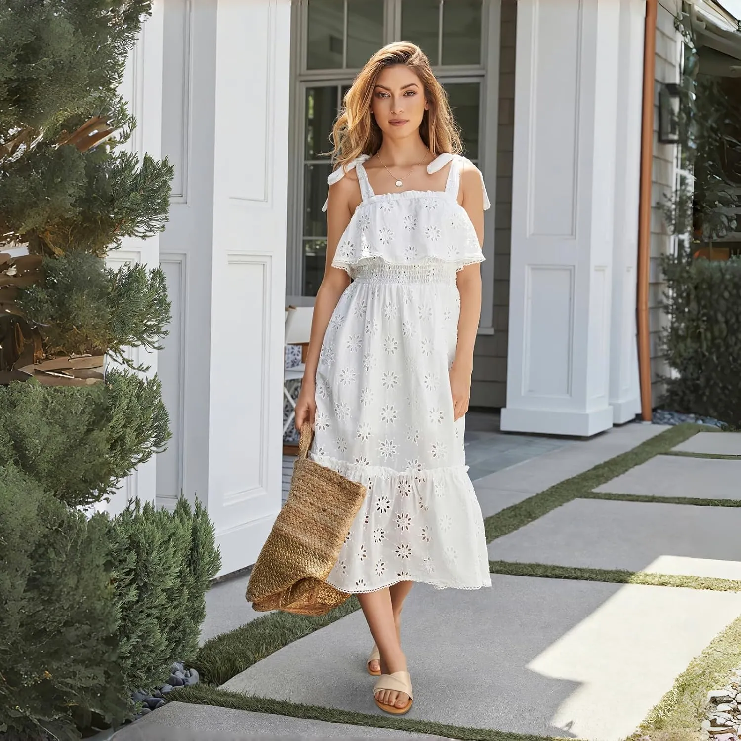 Women Dressy Summer Flat Comfortable Fashion Beach Cute Ladies Slides Leather Casual Dress dwelling timer Women's Sandals 2025 Size 6-11 ATHMILE Sandals 