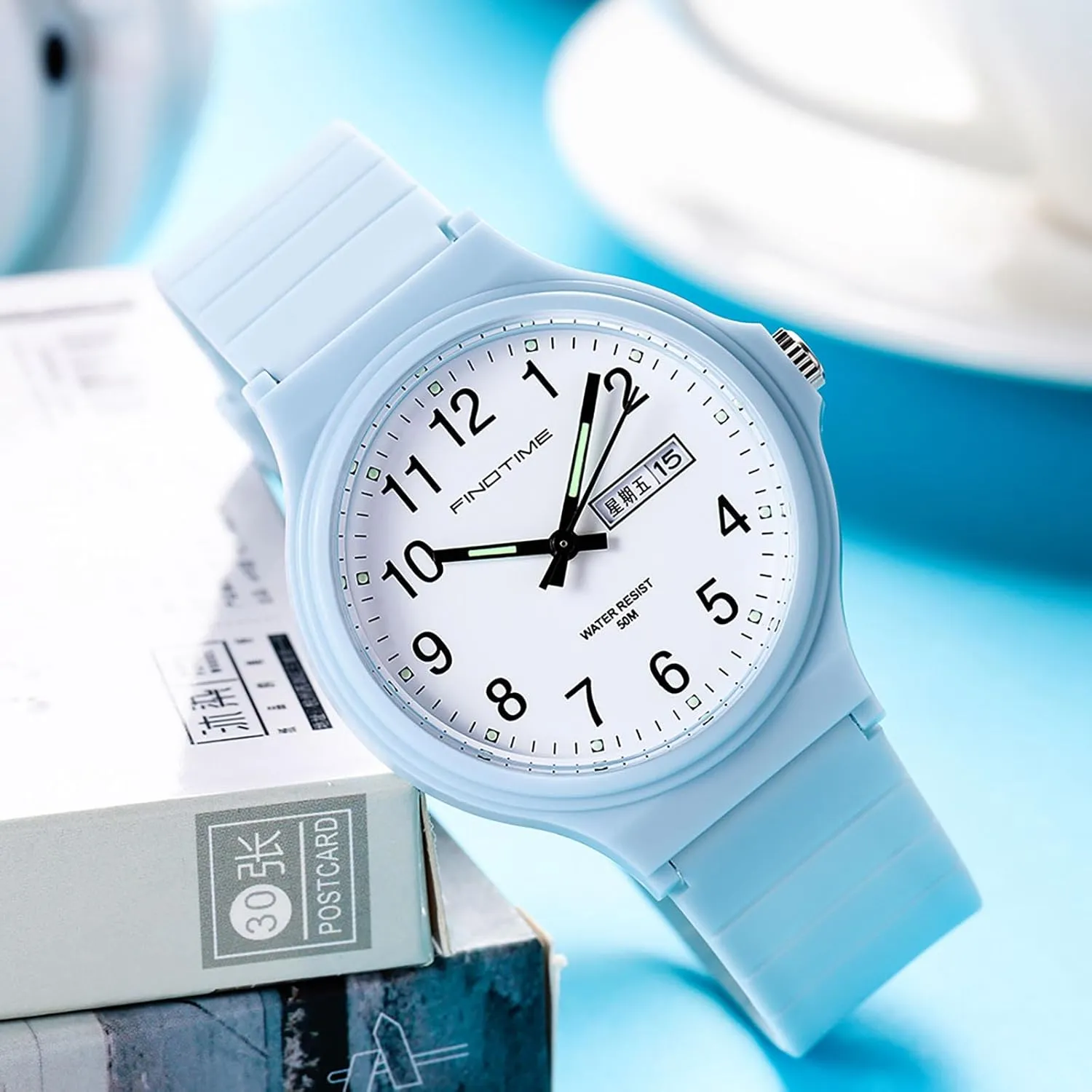 Women outsider infrequent parasitism White Ladies Female Easy to Read with Second Calendar Day Date Hand Analog Quartz Wrist Watch Luminous Colorful Simple Minimalist Design Waterproof Watches for 