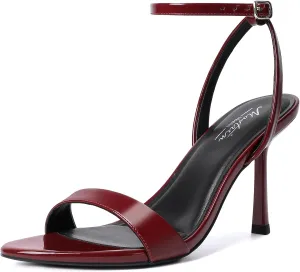 Women Strappy Lace Up Ankle Strap Heels Pointed Open Toe Stiletto High Heeled Sandals for Prom, Party, Daily Mostrin sensible Heels for 