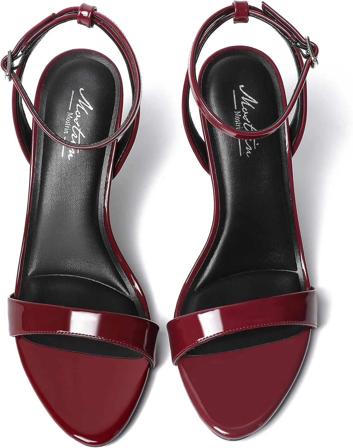 Women Strappy Lace Up Ankle Strap Heels Pointed Open Toe Stiletto High Heeled Sandals for Prom, Party, Daily Mostrin sensible Heels for 