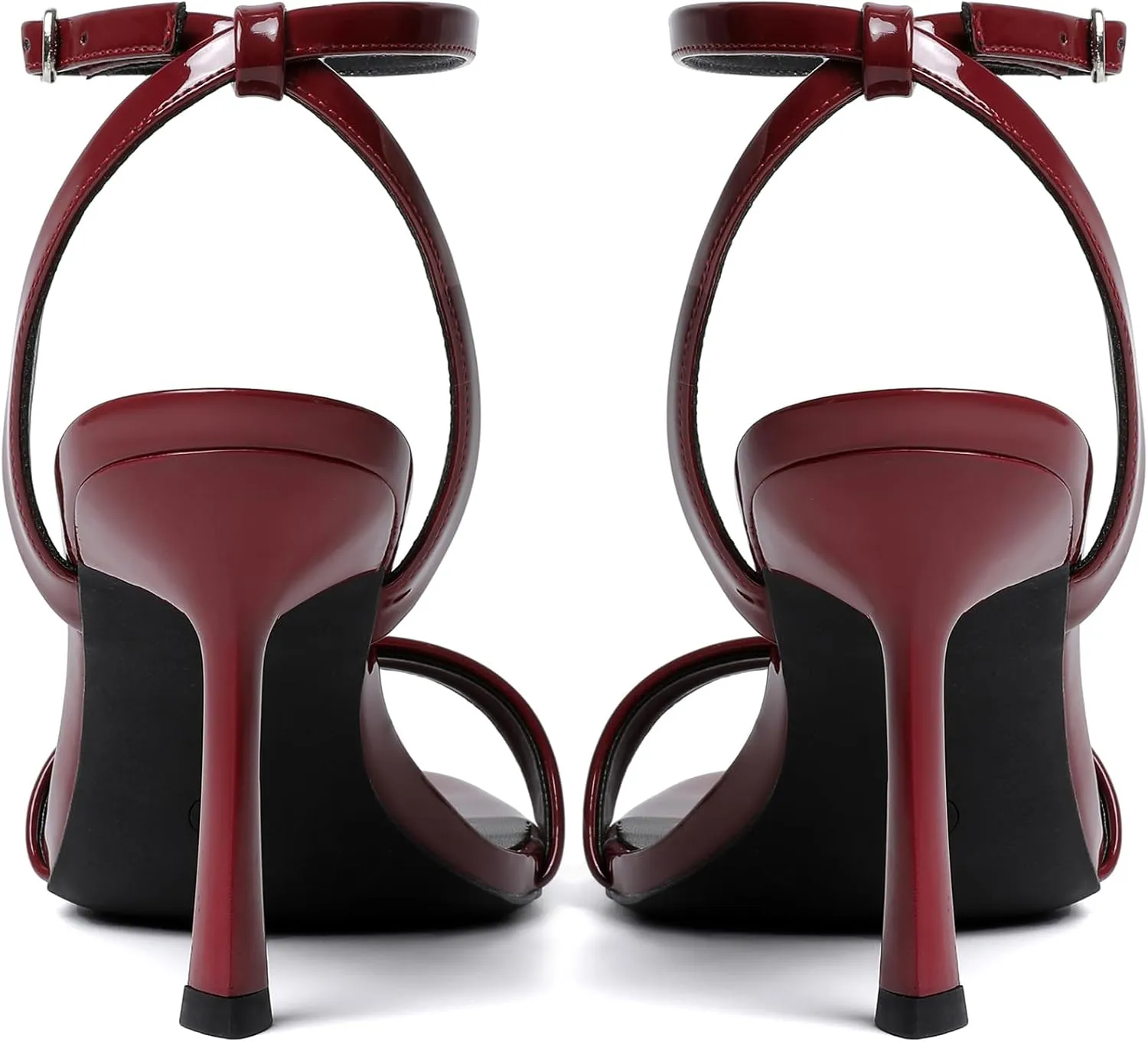 Women Strappy Lace Up Ankle Strap Heels Pointed Open Toe Stiletto High Heeled Sandals for Prom, Party, Daily Mostrin sensible Heels for 