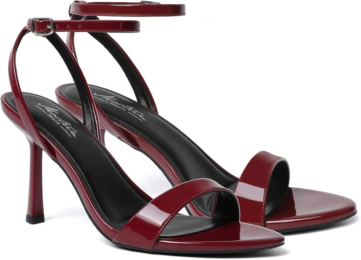 Women Strappy Lace Up Ankle Strap Heels Pointed Open Toe Stiletto High Heeled Sandals for Prom, Party, Daily Mostrin sensible Heels for 
