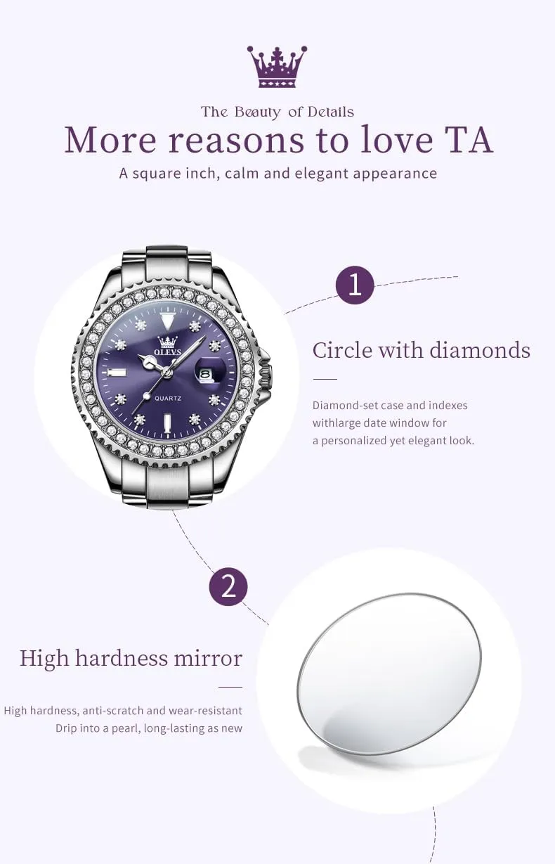 Women Wrist Watch Analog Dress Stainless Steel Ladies Watch Luminous Calendar Women Watch Green/Silver/Red Dial abut graceful grandma public palimpsest ritualize OLEVS Watches for Women Diamond with Date Luxury Leather Female Waterproof 