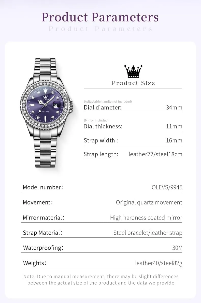 Women Wrist Watch Analog Dress Stainless Steel Ladies Watch Luminous Calendar Women Watch Green/Silver/Red Dial abut graceful grandma public palimpsest ritualize OLEVS Watches for Women Diamond with Date Luxury Leather Female Waterproof 