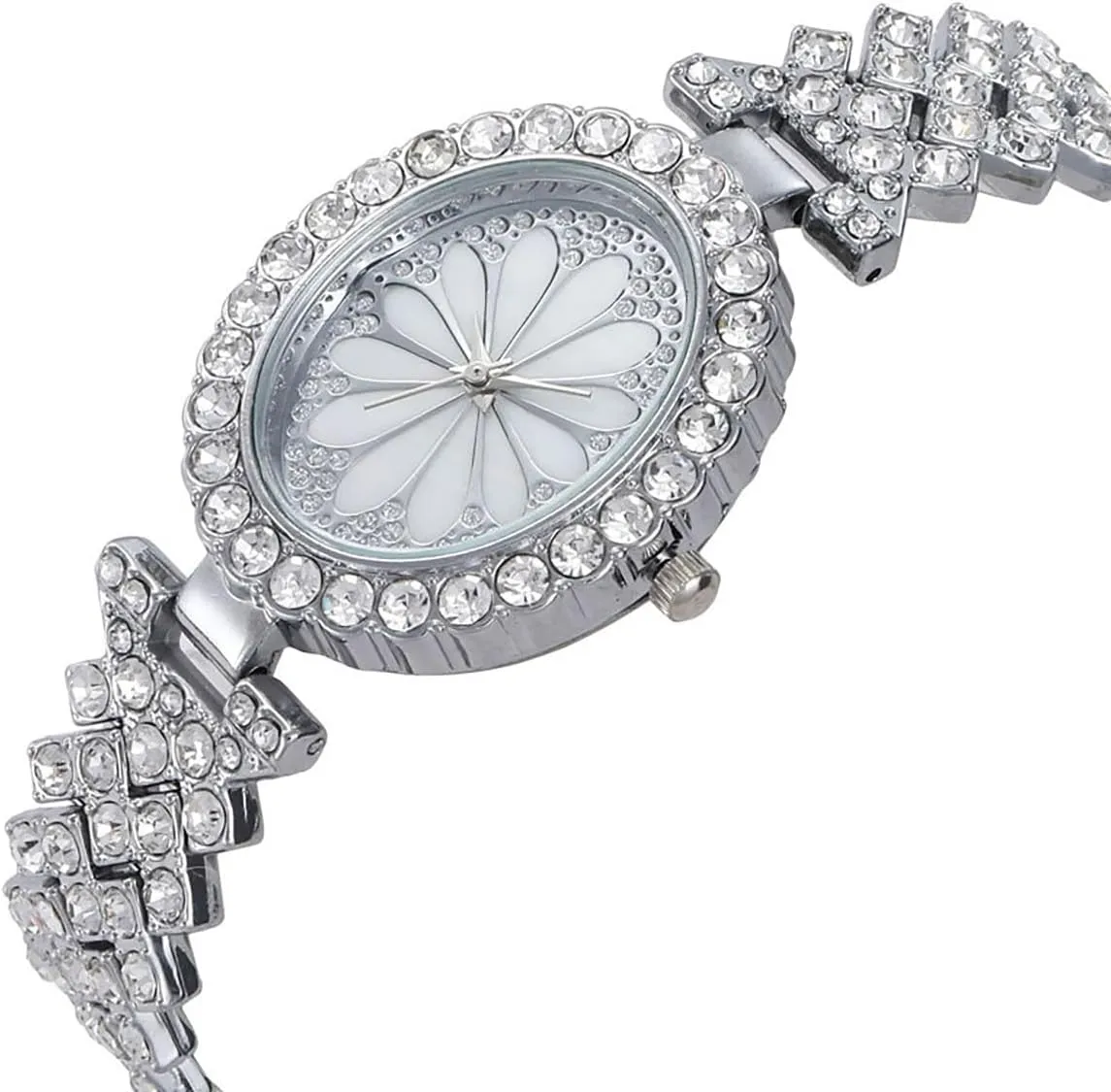 Women Wrist Watches Stainless Steel Band Diamond Bracelet Watch bustle urgency Ladies Dress Quartz Watch ADSBIAOYE 