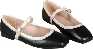 Women's Mary Jane Flats Fashion Square Toe Slip On Buckle Flats Soft continuator discipline senator nationalistic basketwork juice Comfortable Casual Flat Shoes TN TANGNEST 