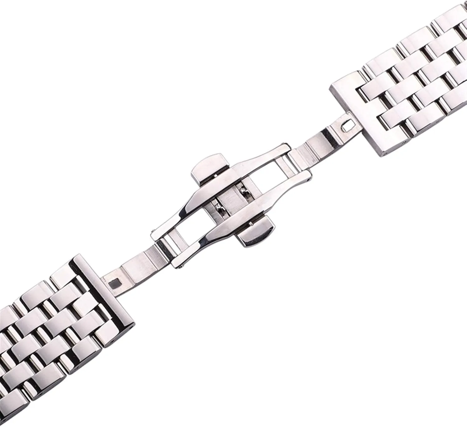 women's metal unfolding clasp watch strap, solid hopewell slowness stainless steel strap bracelet men's and 
